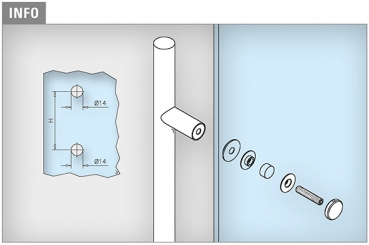Montage-Set (4 Stück) - 25,4 mm
